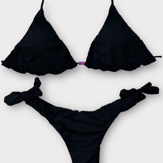 Black String Bikini Set